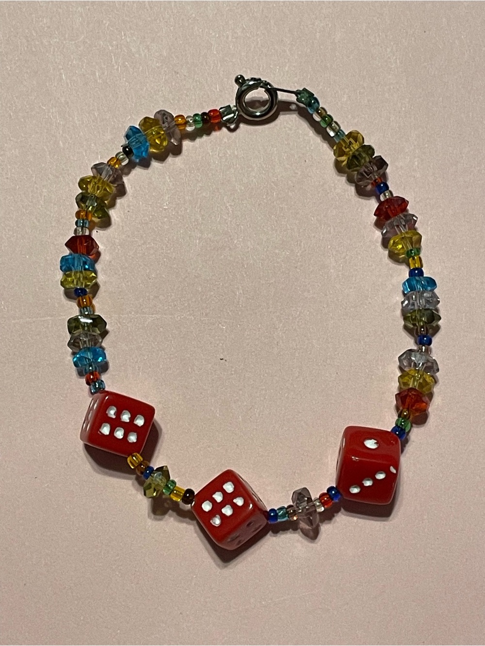 Dice Bead Colorful Bracelet #9696
